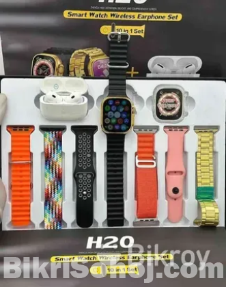 H20 Ultra Smart Watch with Earbuds SUIT